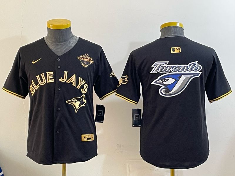 Youth Toronto Blue Jays Blank Black Gold Game 2026 Nike MLB Jersey style 02